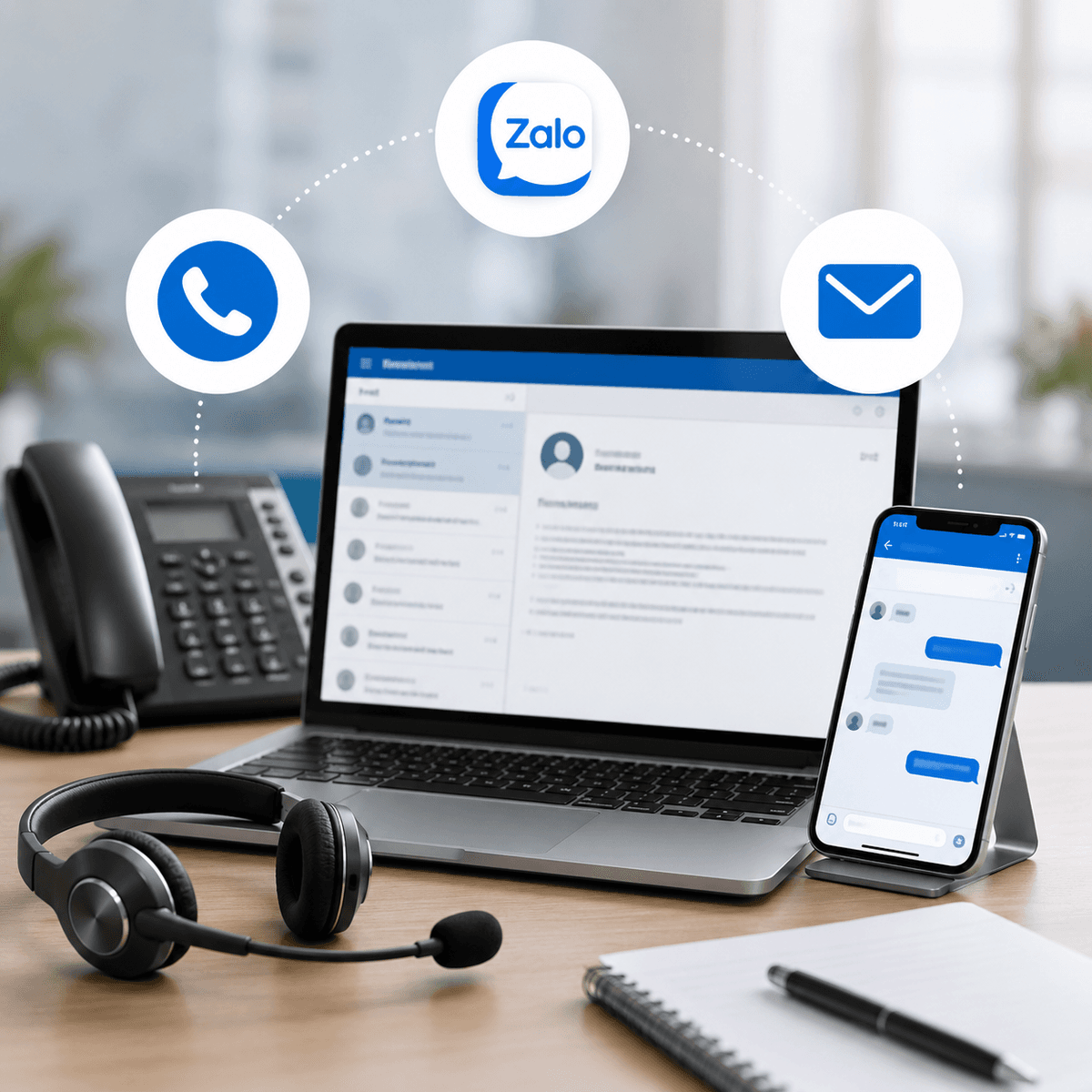 Trao đổi thuận tiện qua hotline, Zalo và email