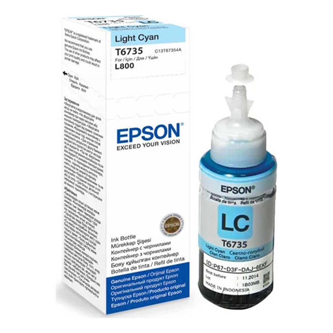 Mực máy in Epson C13T6735 màu xanh nhạt (chính hãng)
