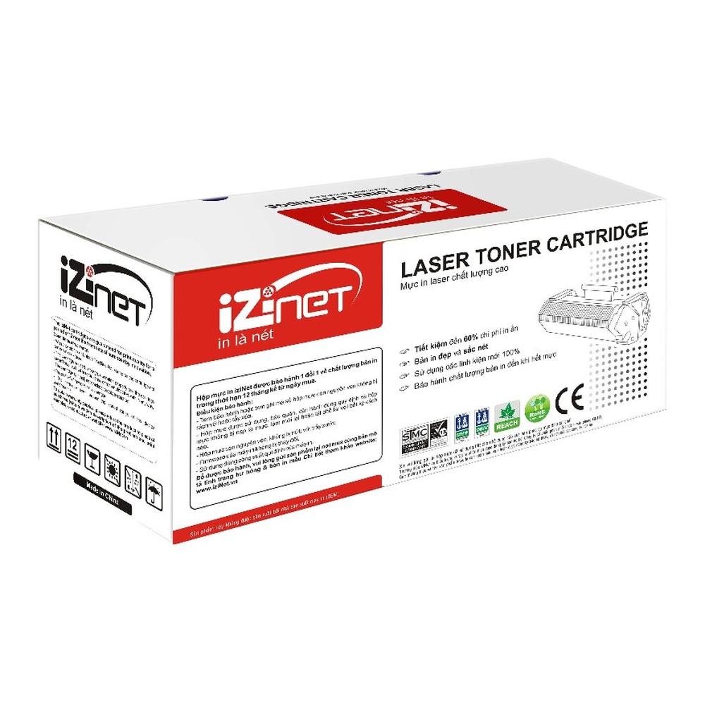 Hộp mực in màu đen iziNet CF276A/057