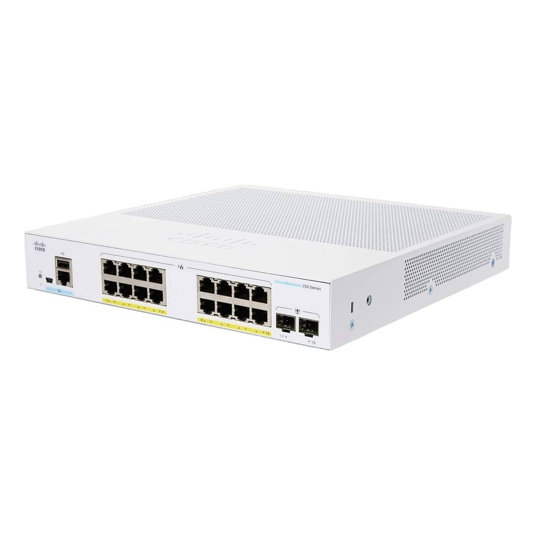 Thiết bị mạng Cisco CBS250-16P-2G-EU Cisco 16 Ports PoE+ 120W, 2 Gigabit SFP