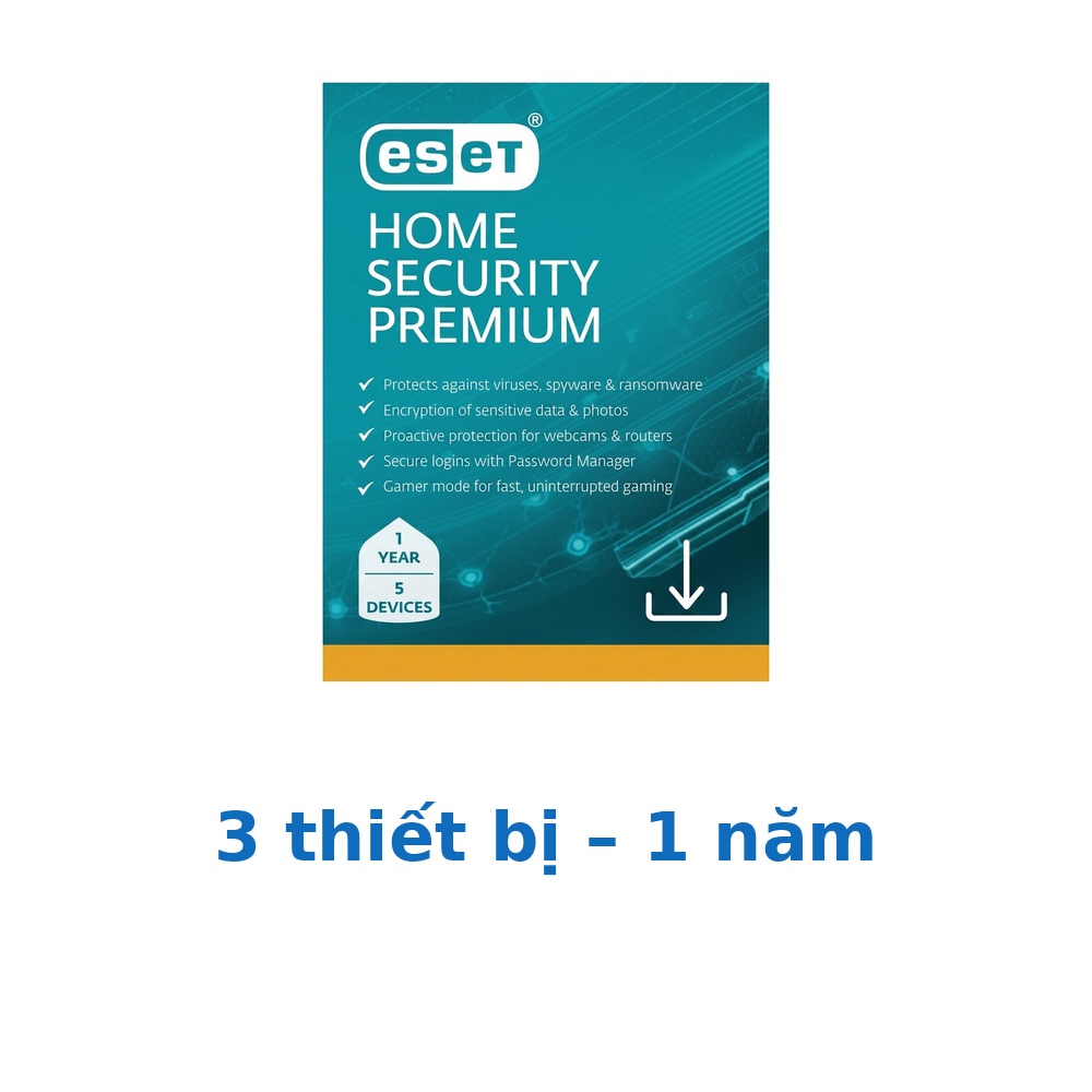 Phần mềm ESET HOME Security Premium – 3 thiết bị – 1 năm