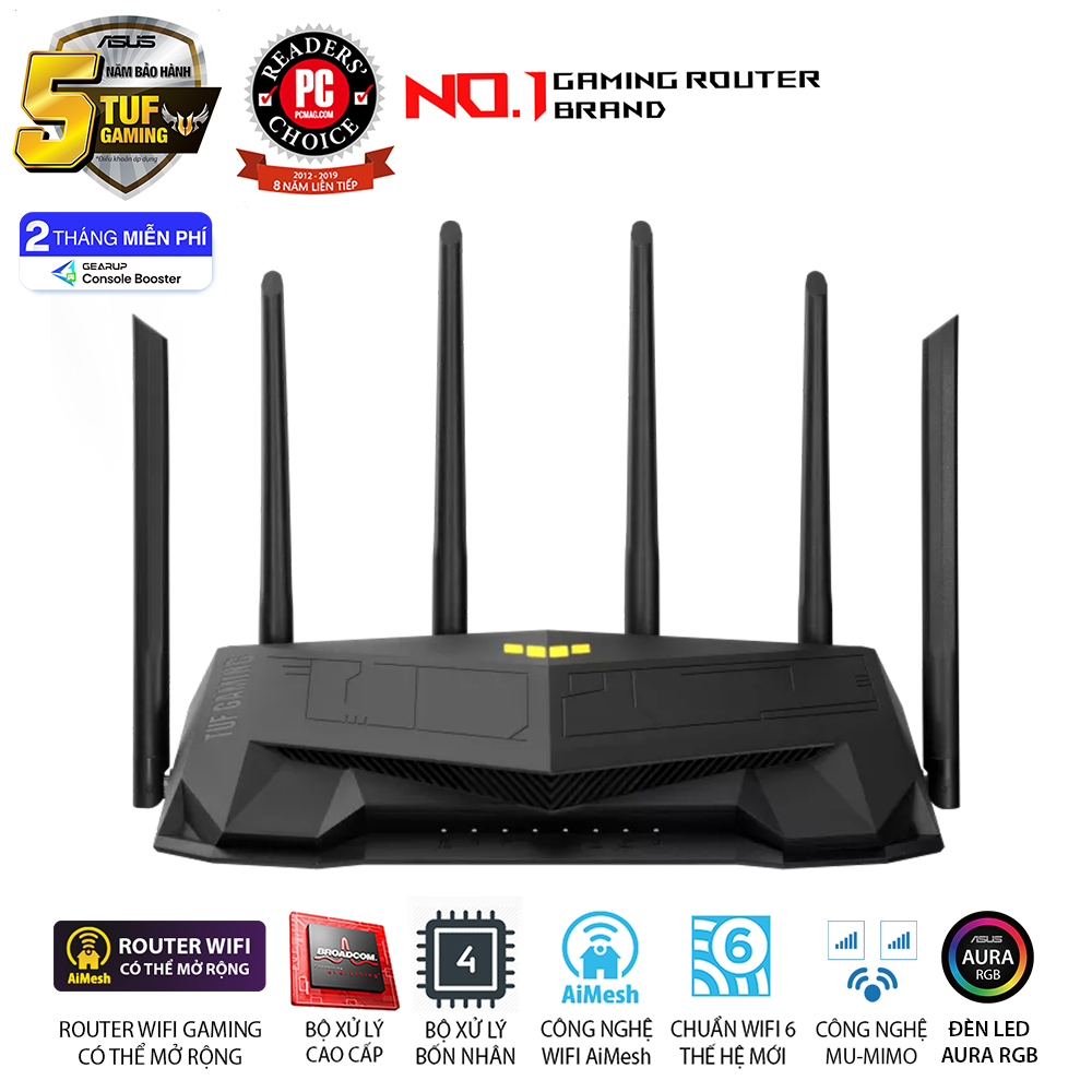 Bộ phát wifi 6 Asus TUF Gaming AX6000