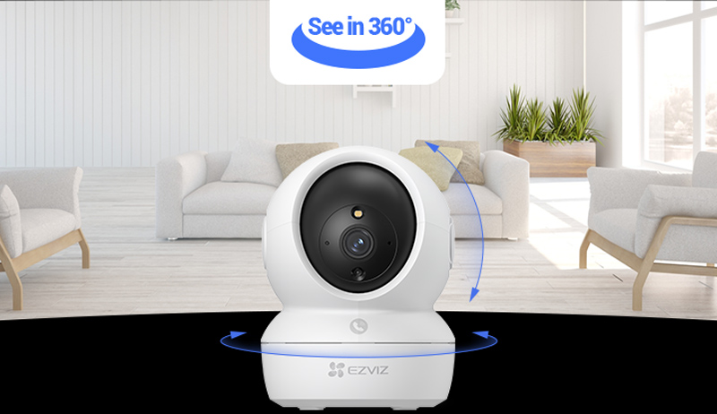 Camera WIFI EZVIZ H9C quay quét, ống kính kép