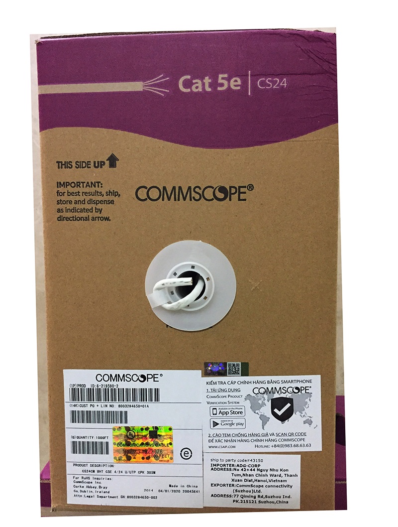 Cáp mạng Commscope CAT5e (cuộn 305m)