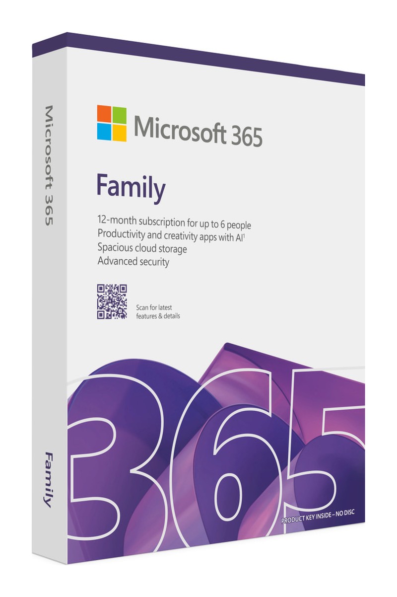 Phần mềm M365 Family Subscr PK Lic 1YR Online APAC EM ESD (EP2-36890) - Key điện tử