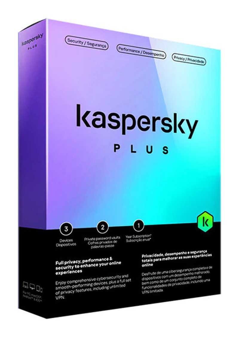 Phần mềm diệt virut Kaspersky Plus - 5U (5 thiết bị/ năm)