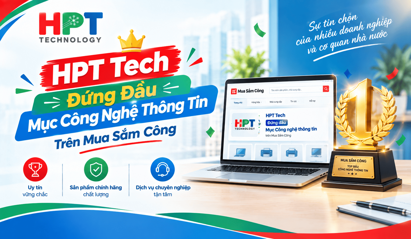 HPT Tech Đứng Đầu Mục Công Nghệ Thông Tin Trên Mua Sắm Công