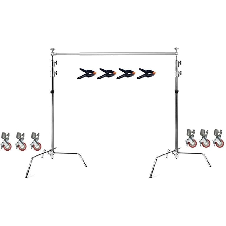 Bộ giá treo phông di động Inox 3.3m X 3M có bánh xe