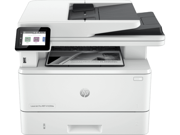 Máy in Laser đen trắng đa năng HP 4103fdw 2Z629A (A4 | In đảo mặt | Scan ADF 2 mặt | Copy | Fax | USB | LAN | WIFI)