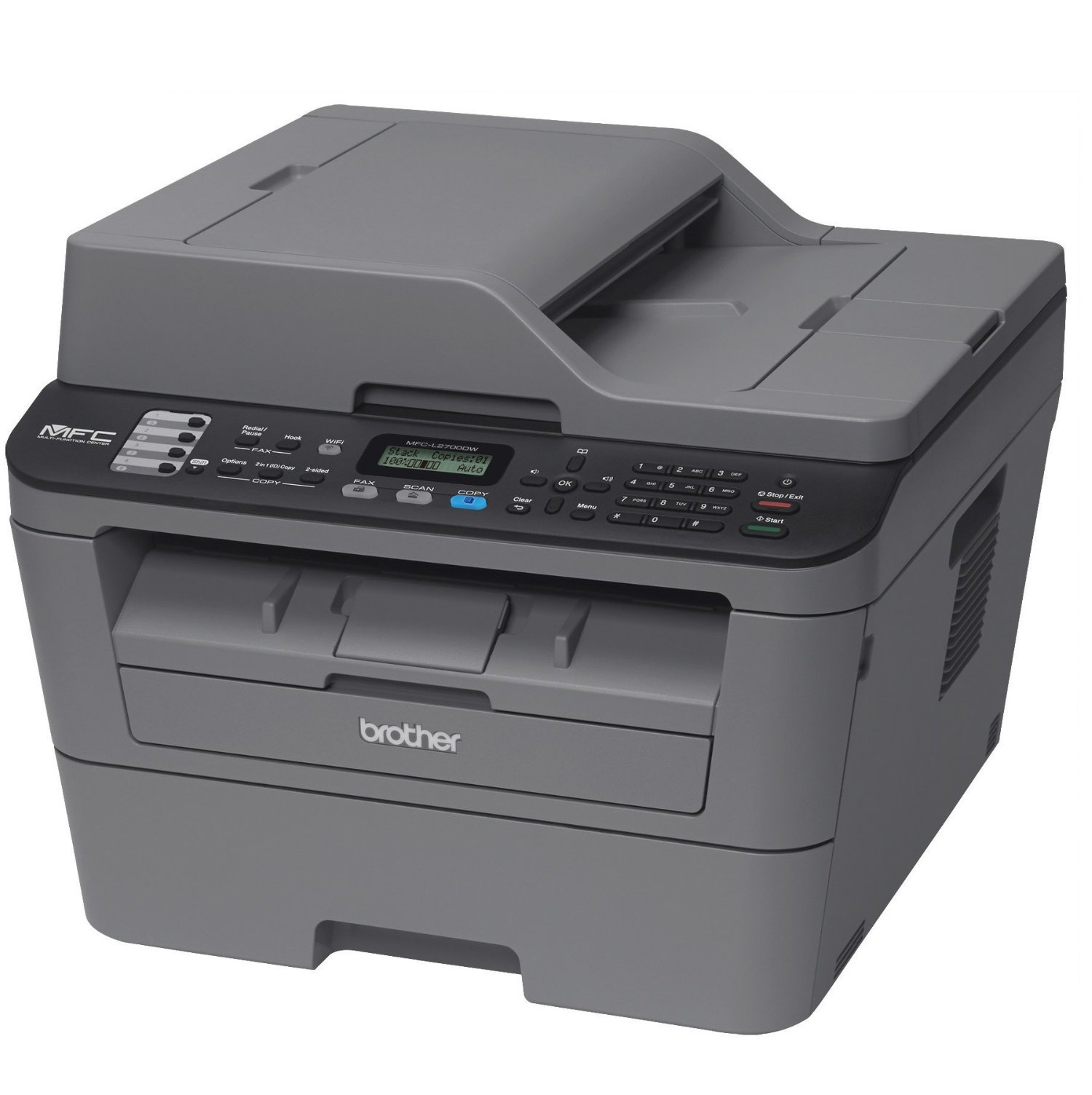 Máy in Laser đen trắng đa năng Brother MFC-L2701DW (In đảo mặt| Copy| Scan ADF 1 mặt| Fax| A4,| A5| USB| LAN| WIFI)