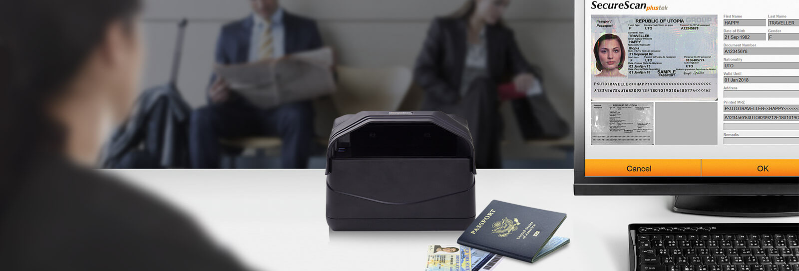 Máy Scan Visa Plustek SecureScan X-Mini + Iknow 2