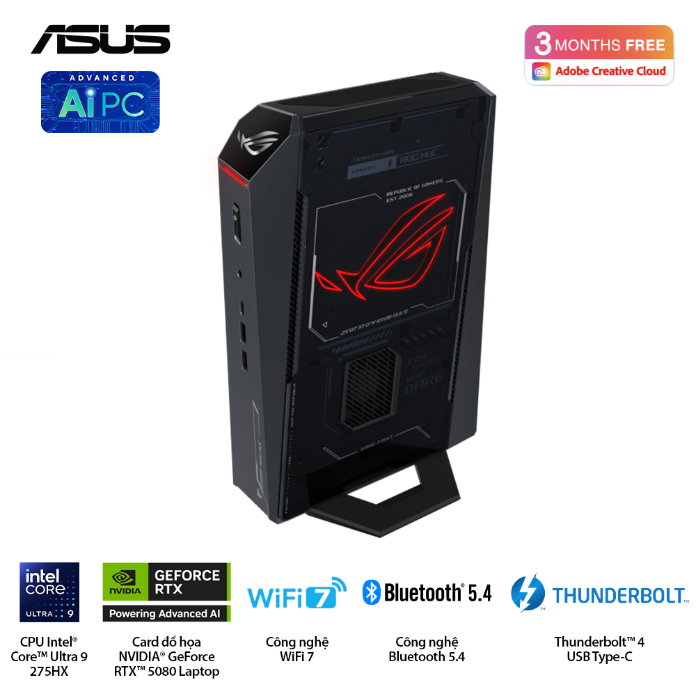 Bộ PC ASUS NUC RNUC15JNK RNUC15JNK7X569A0 (U7 255HX | 16GB (2x8GB) DDR5-6400 | 1TB Gen4 NVMe | Wifi7 | RTX 5060 | Win11 ) - hỗ trợ OpenClaw, NemoClaw