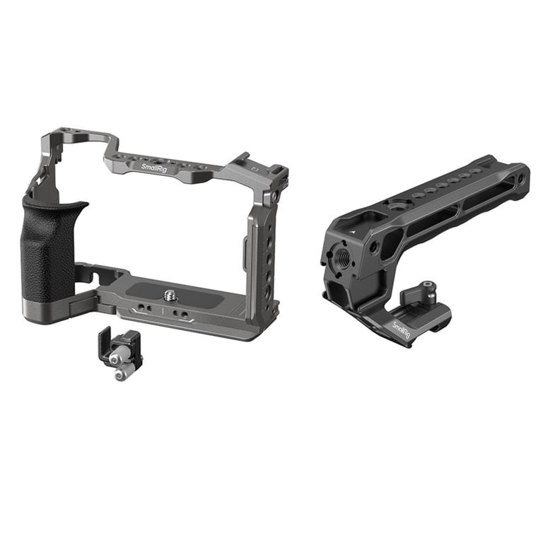 Combo SmallRig HawkLock Cage 5198 + SmallRig NATO Top Handle 3766 cho Sony A7CM2, A7CR