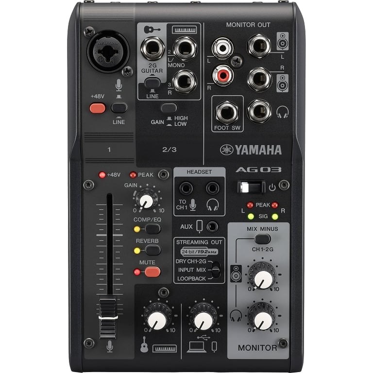 Bàn trộn Mixer Yamaha AG03MK2 / Đen