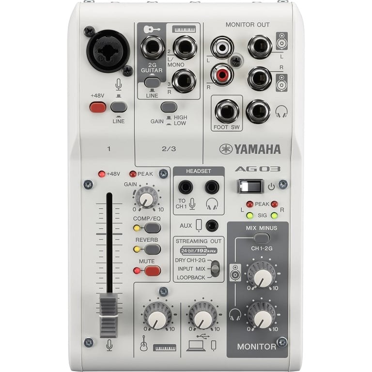 Bàn trộn Mixer Yamaha AG03MK2 / Trắng