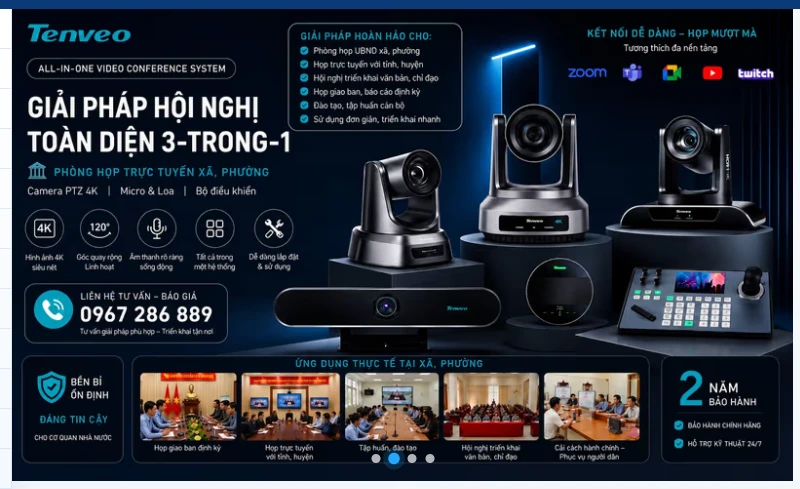 Giải pháp hội nghị toàn diện 3 trong 1 Tenveo